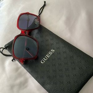 Brand new guess sunglasses red & gold